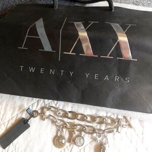 A/X Exchange vintage silver tone 20 year anniversary charm bracelet